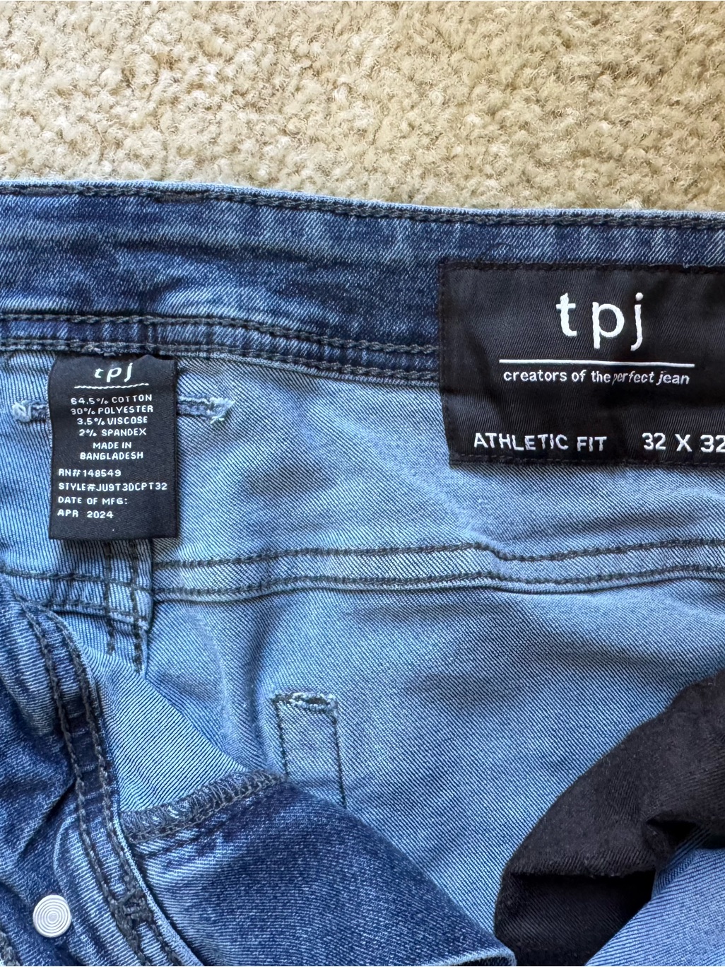 Men's Skinny Jeans In Dark Blue By Tpi — image 2 of 3